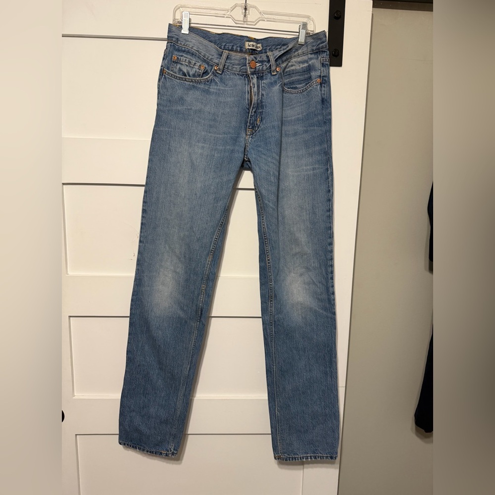 Acne Jeans Men’s 34x34 Blue Denim Straight Leg Made in Turkey